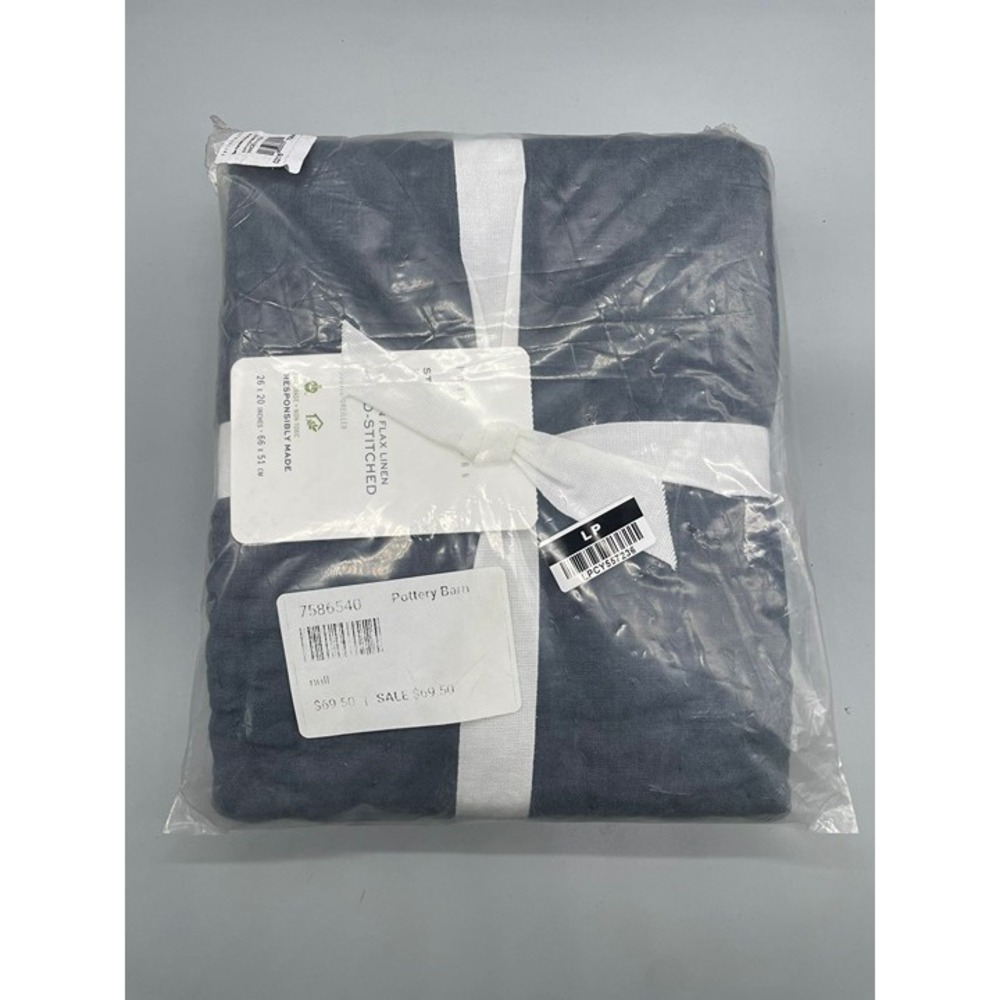 Pottery Barn Belgian Flax Linen Hand-Stitched Sham, Standard